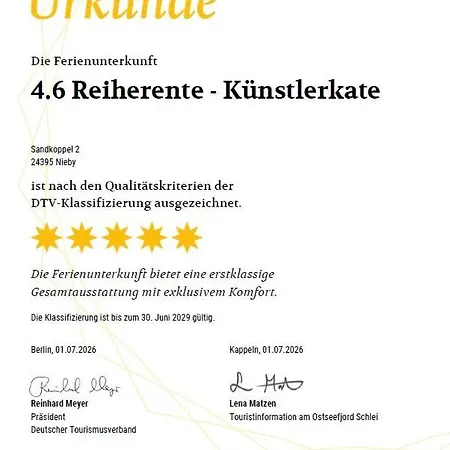 Reetdorf Geltinger Birk Kuenstlerkate Reiherente Dom wakacyjny Nieby (Nieby, Schleswig-Flensburg)